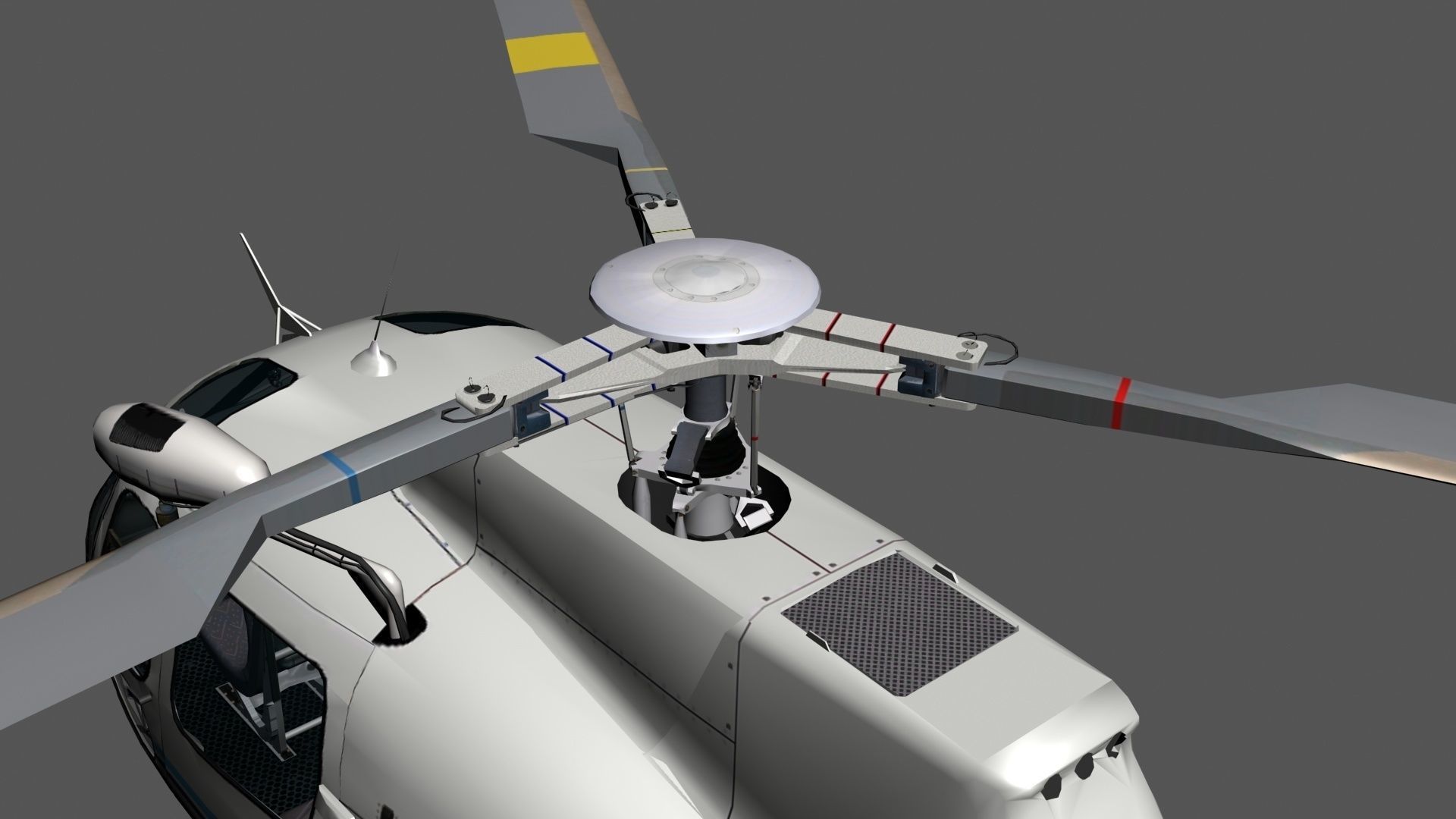Helicopter Low-poly 3D model_4