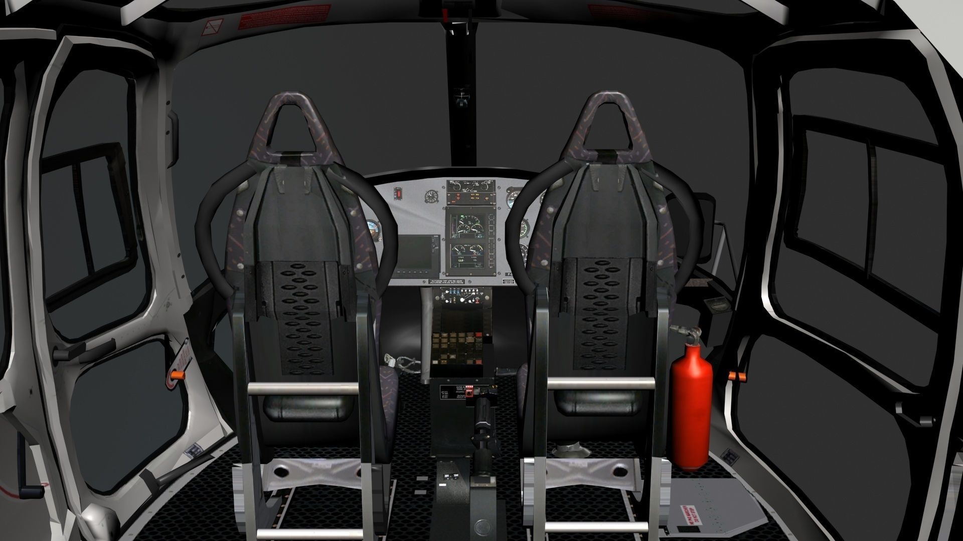 Helicopter Low-poly 3D model_6