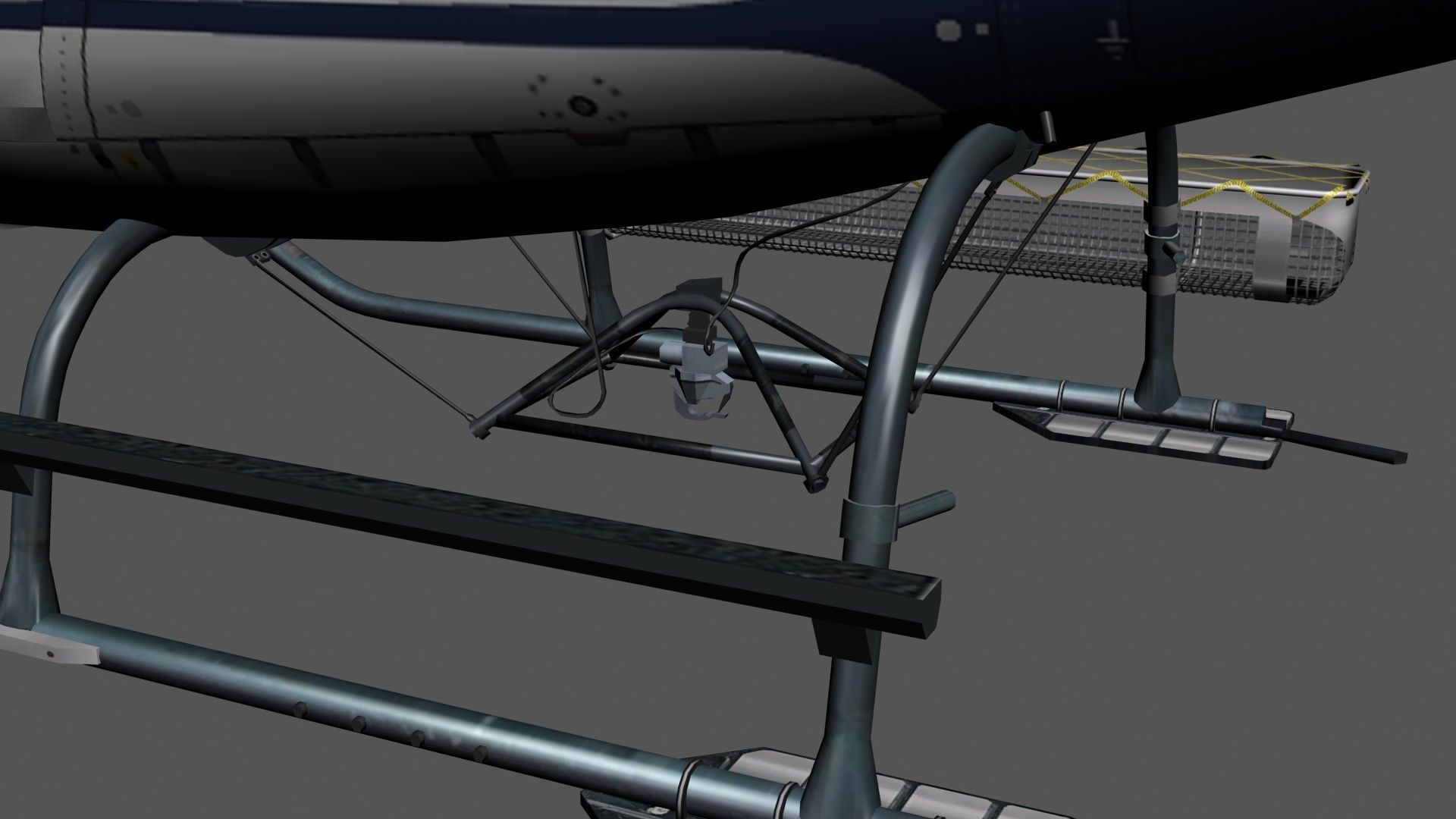 Helicopter Low-poly 3D model_9