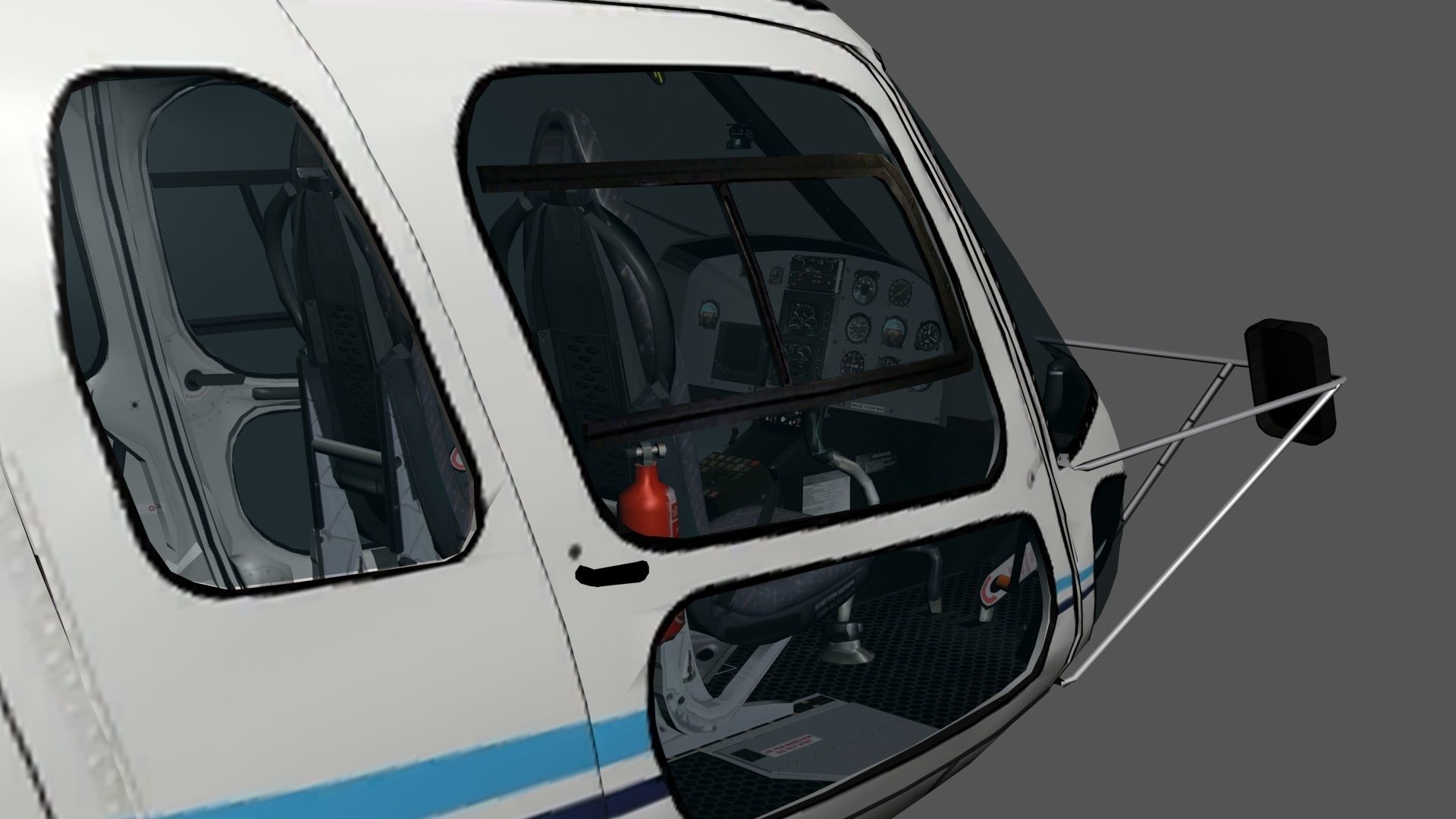 Helicopter Low-poly 3D model_5