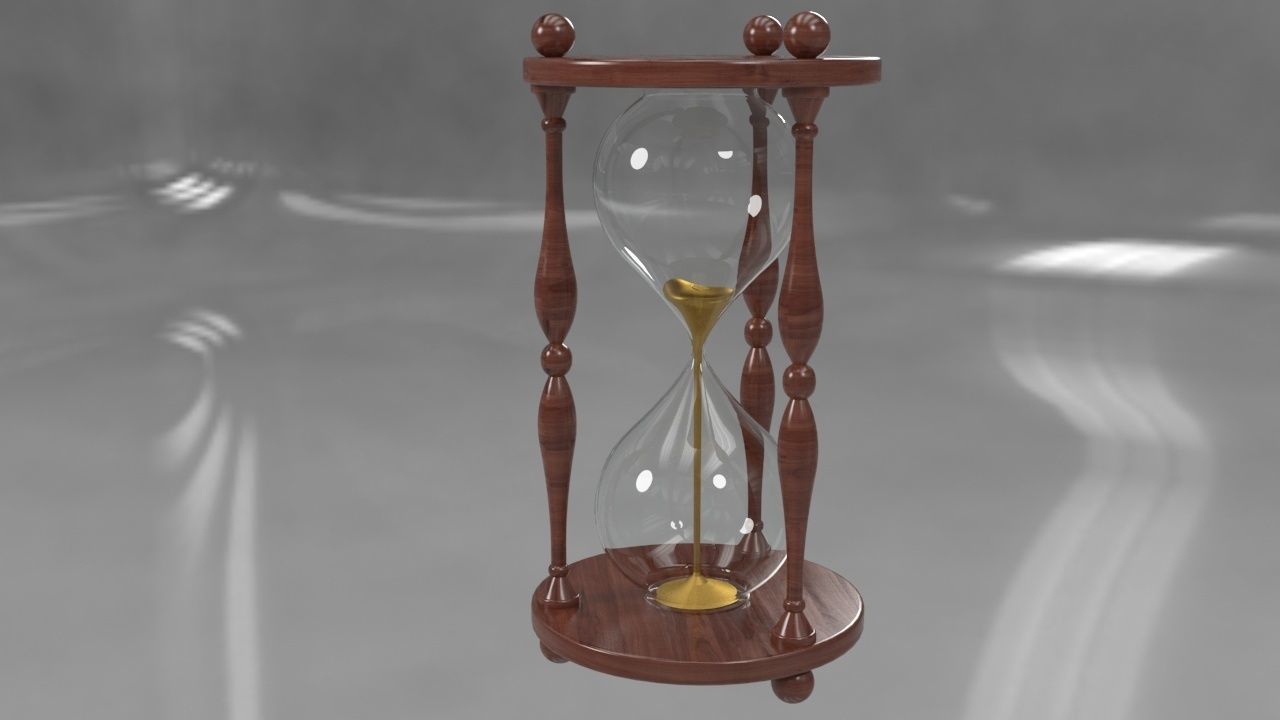 HourGlass sand Low-poly 3D model_7