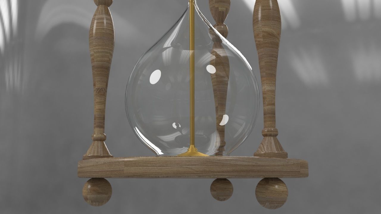 HourGlass sand Low-poly 3D model_1