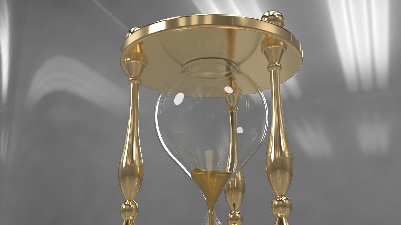 HourGlass sand Low-poly 3D model_6