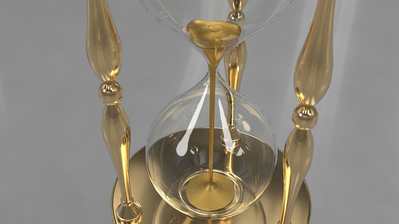 HourGlass sand Low-poly 3D model_5