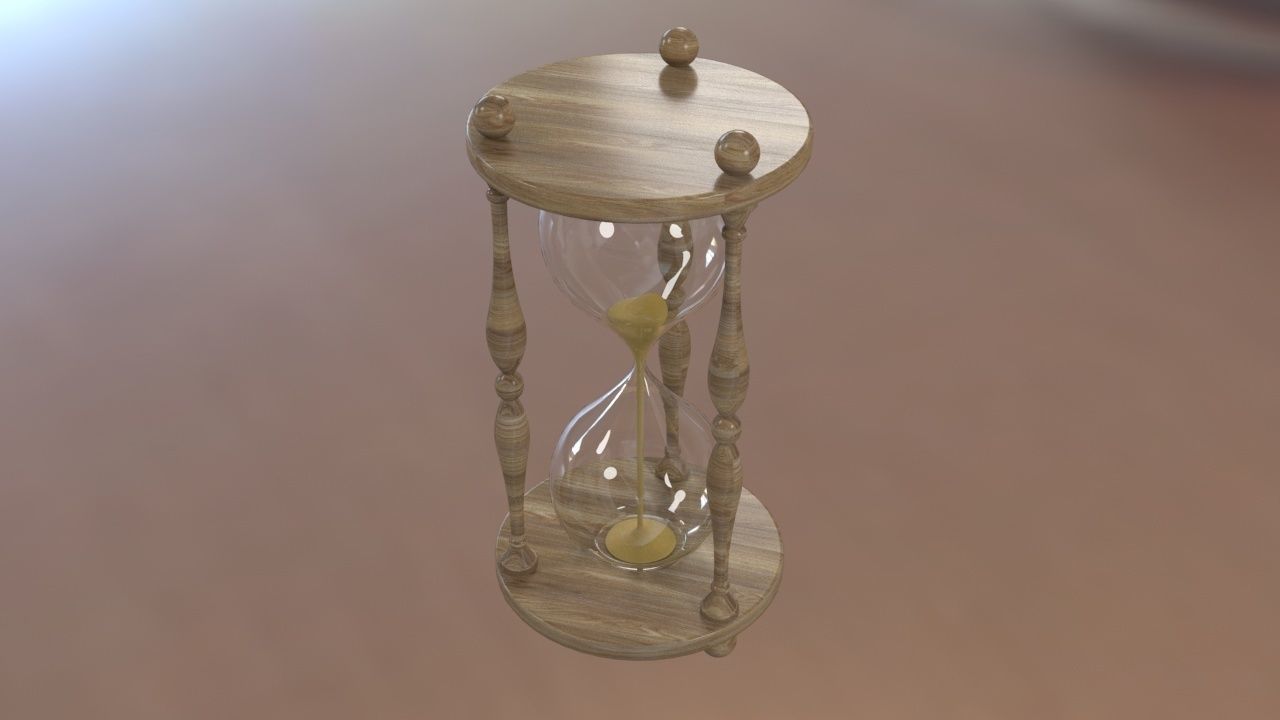 HourGlass sand Low-poly 3D model_2