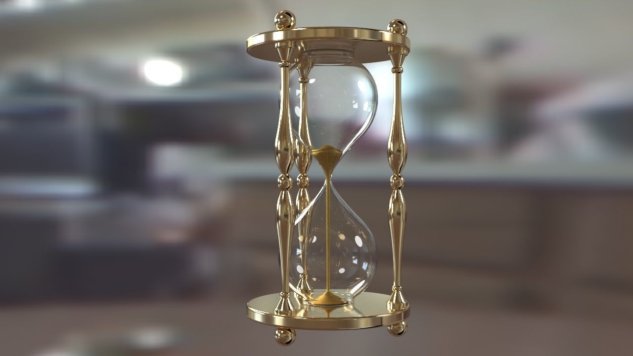 HourGlass sand Low-poly 3D model_4