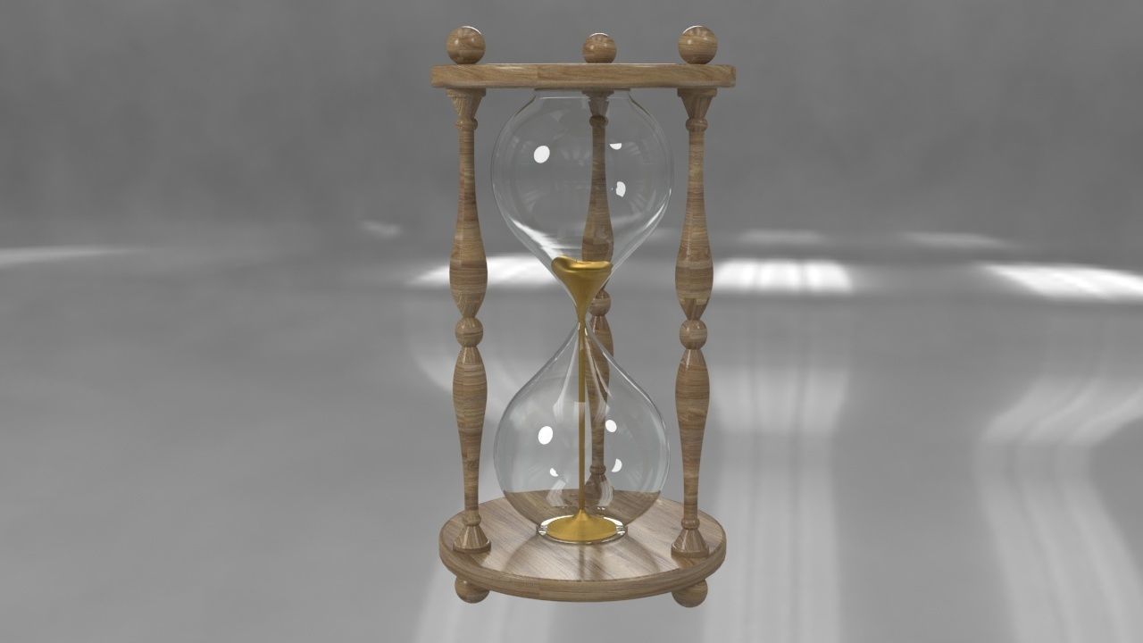 HourGlass sand Low-poly 3D model_9
