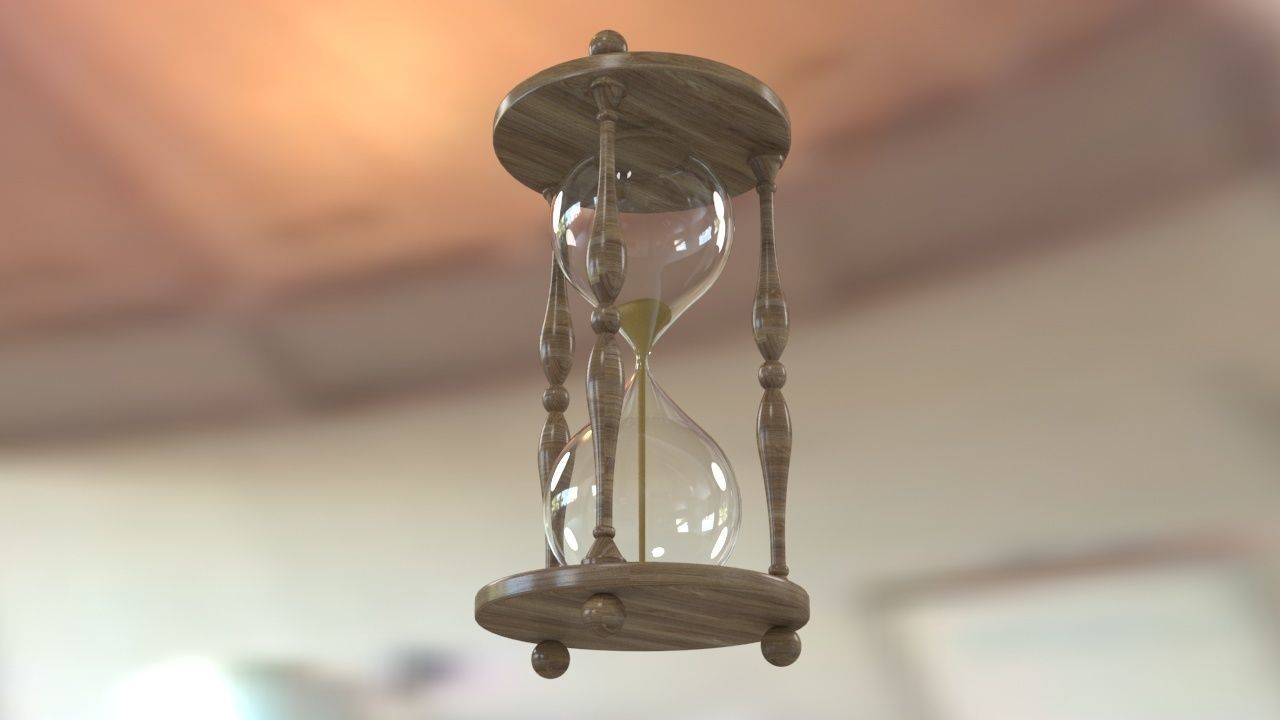 HourGlass sand Low-poly 3D model_3