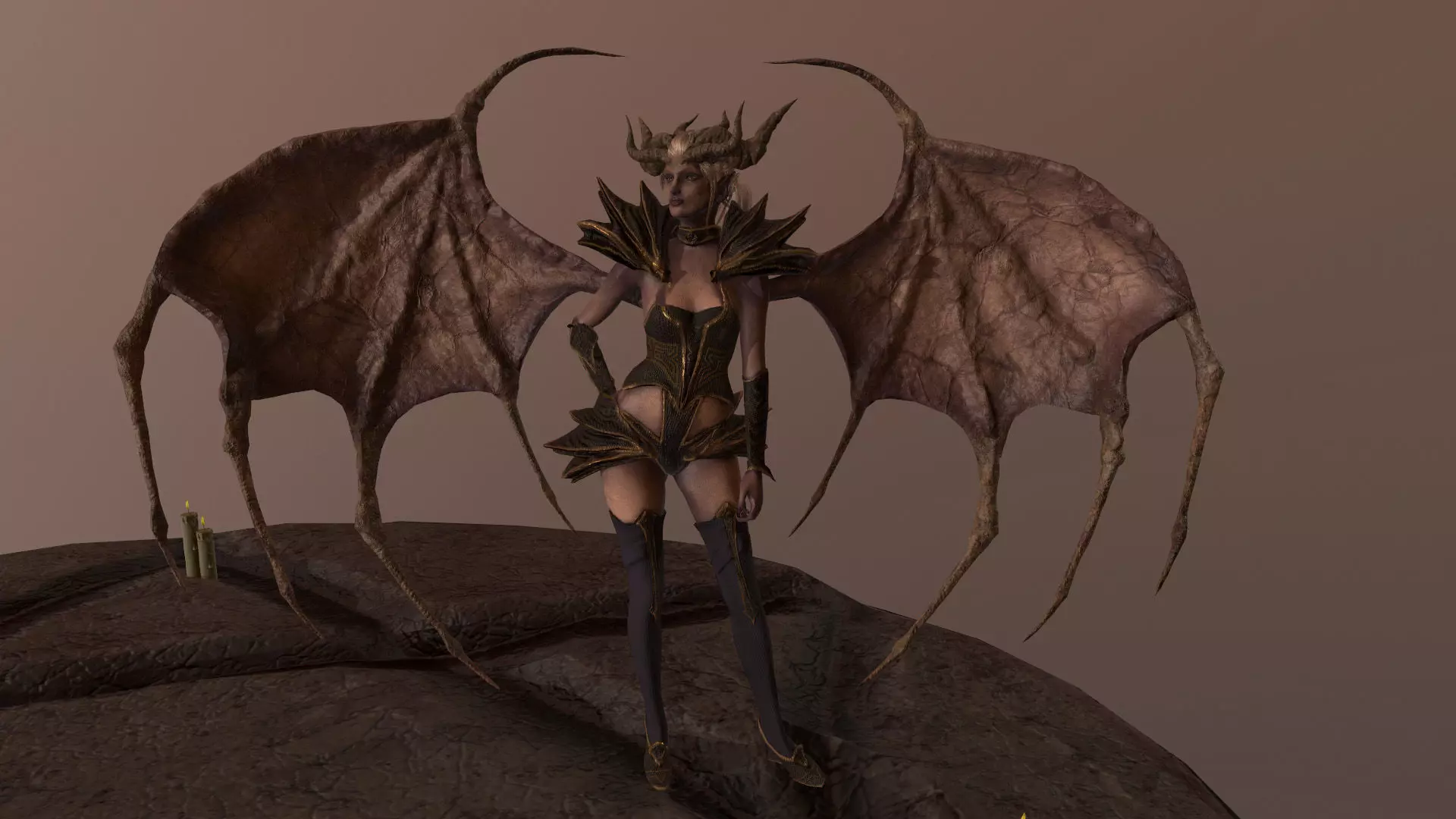 Demon Lilith Low-poly 3D model