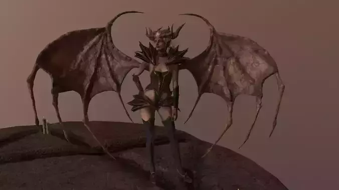 Demon Lilith Low-poly 3D model