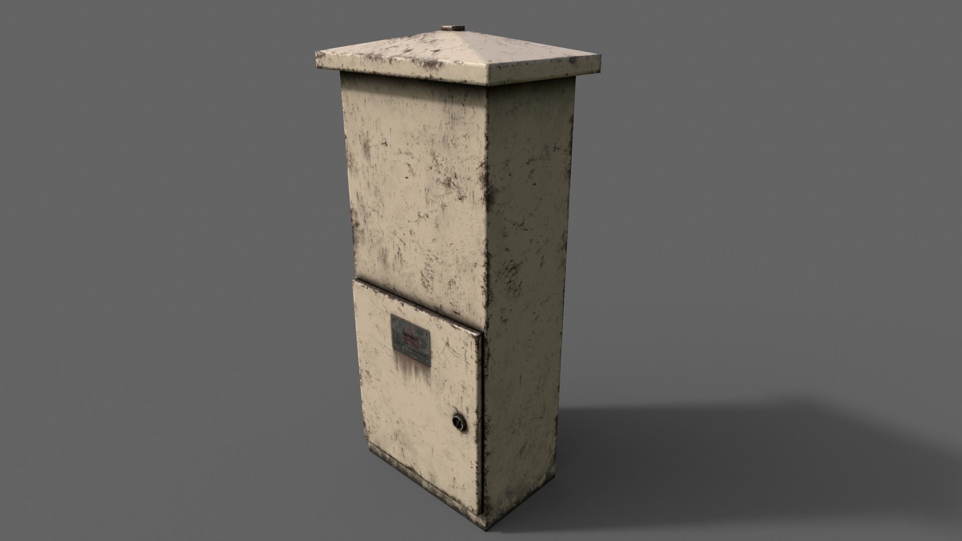PBR Electric Box BoneWhite V4 Low-poly 3D model_14