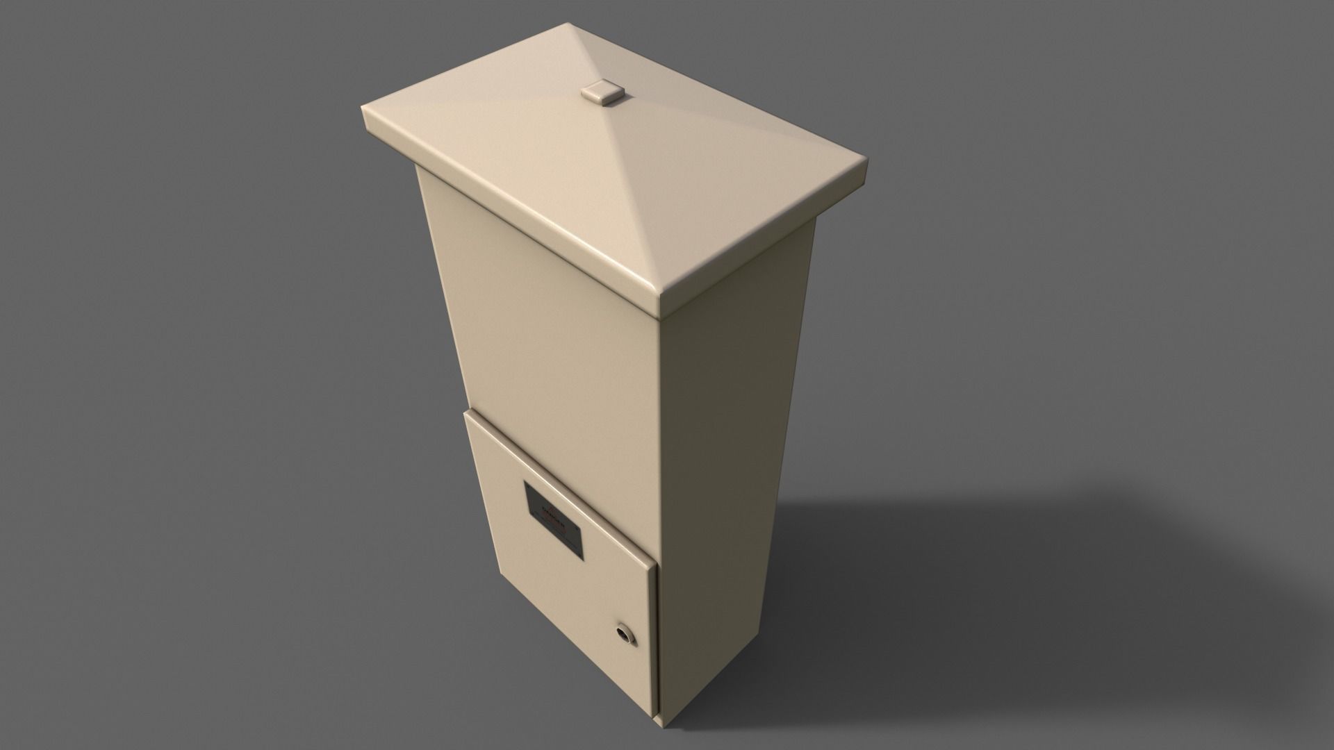 PBR Electric Box BoneWhite V4 Low-poly 3D model_6