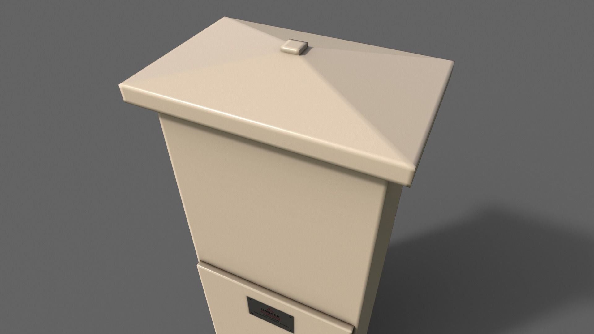 PBR Electric Box BoneWhite V4 Low-poly 3D model_5
