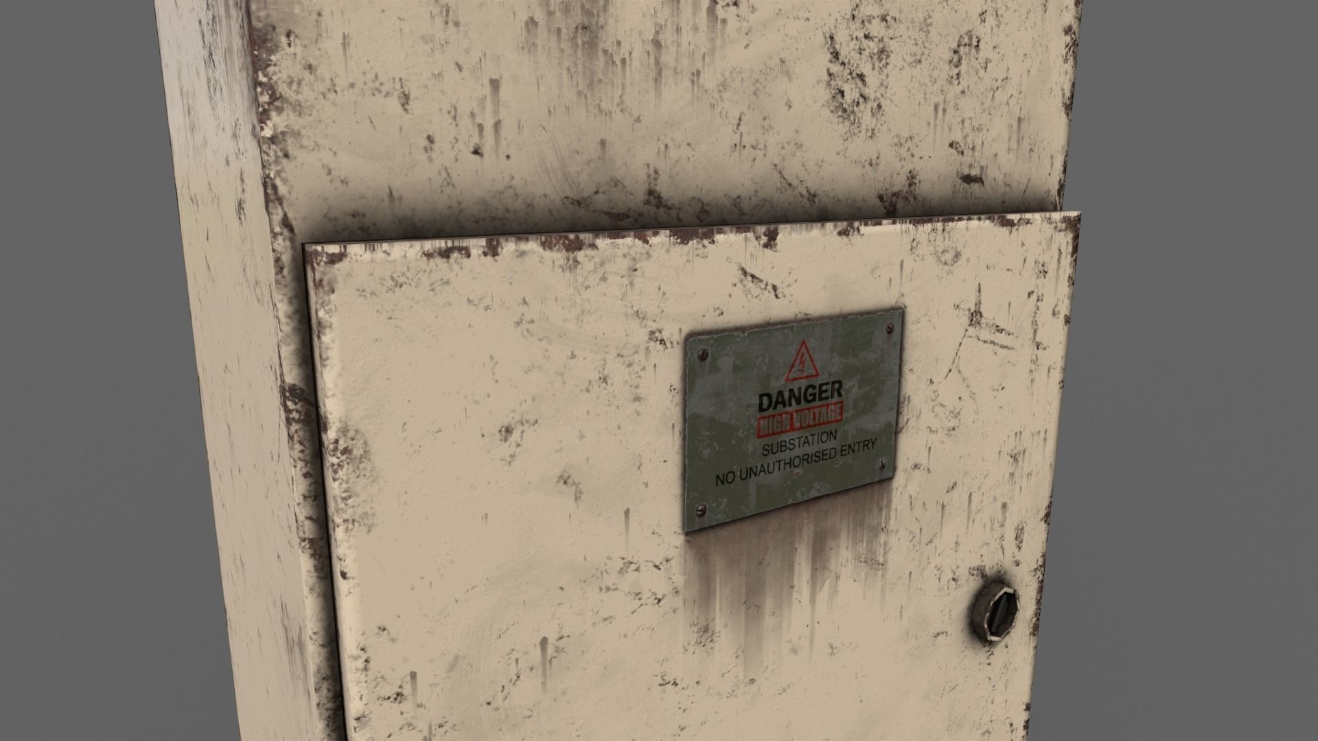 PBR Electric Box BoneWhite V4 Low-poly 3D model_10