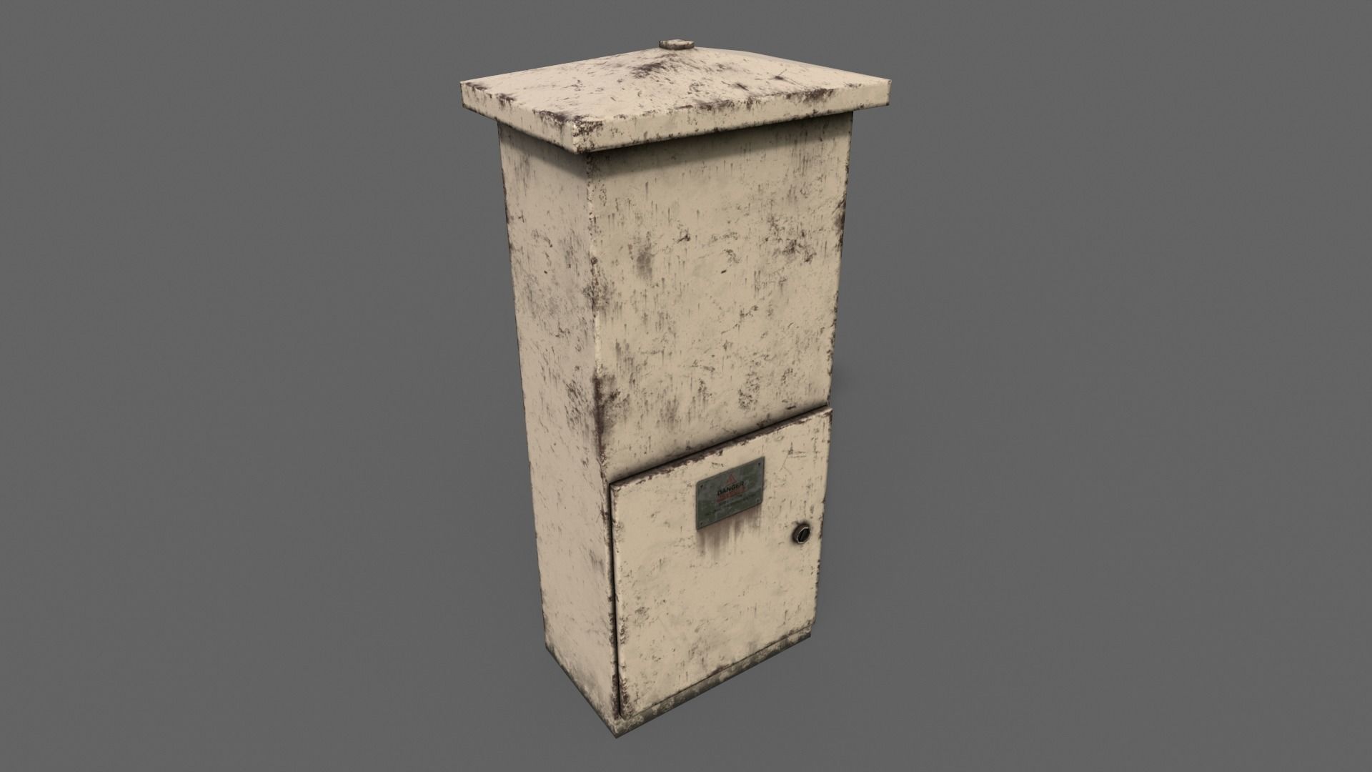 PBR Electric Box BoneWhite V4 Low-poly 3D model_9