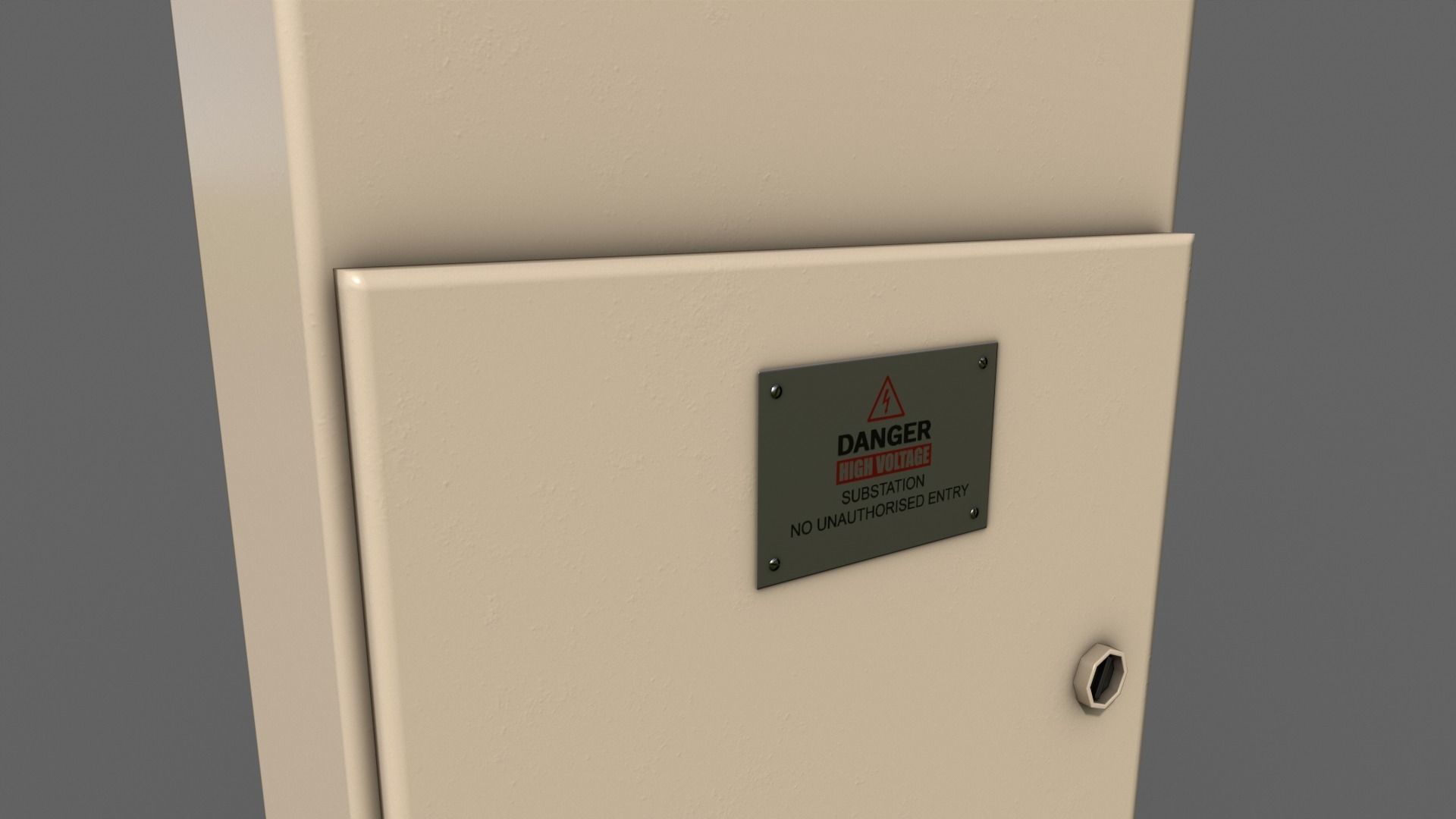 PBR Electric Box BoneWhite V4 Low-poly 3D model_3