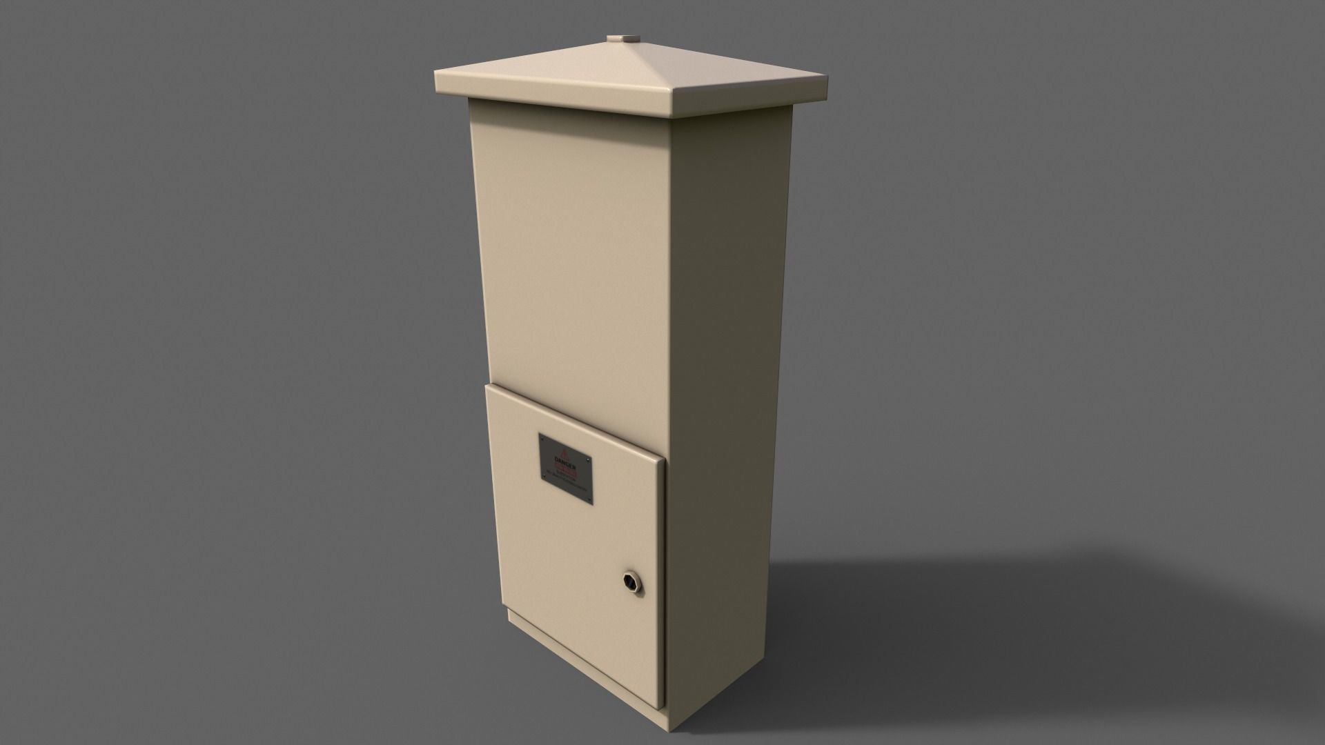 PBR Electric Box BoneWhite V4 Low-poly 3D model_7