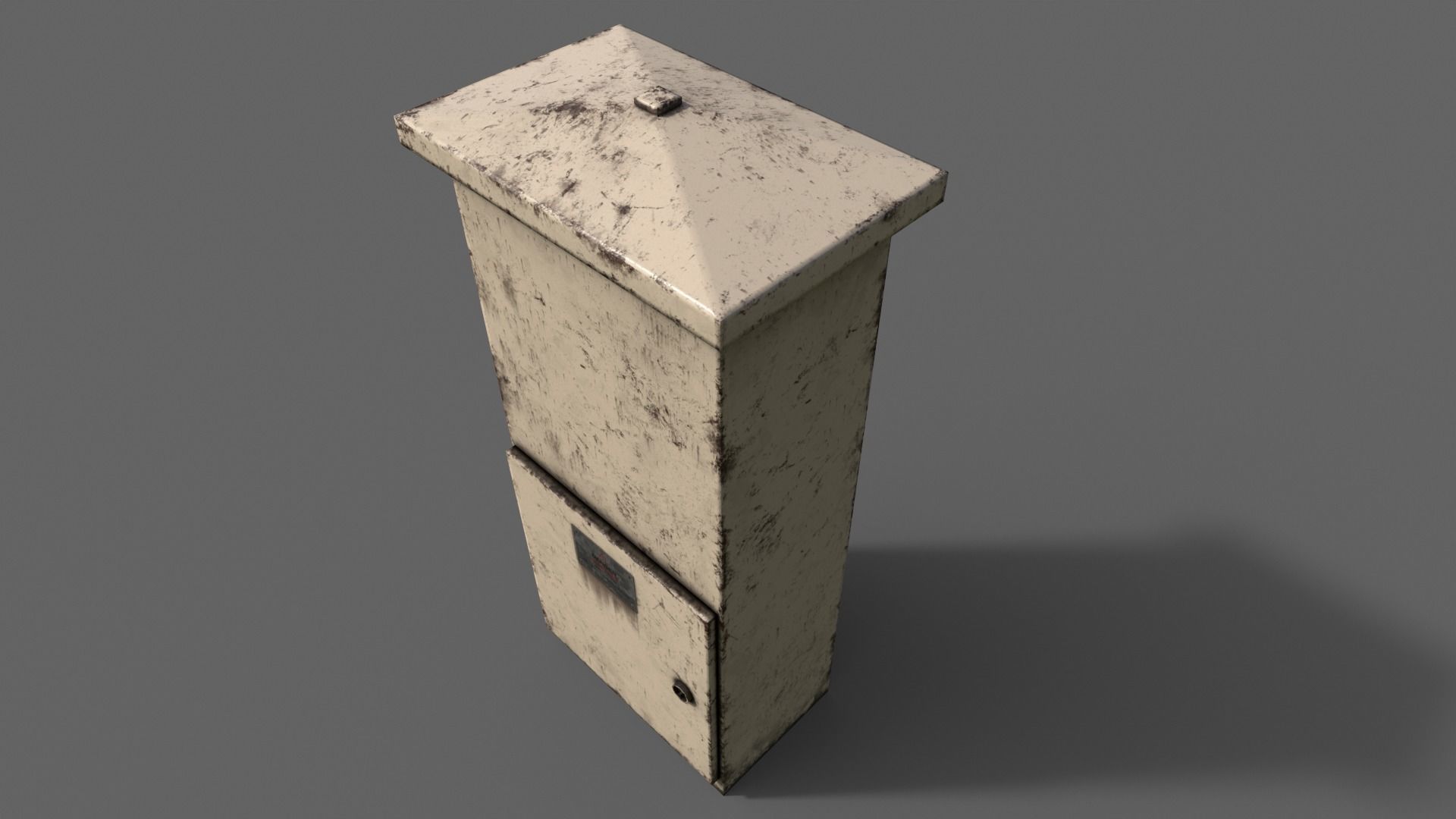 PBR Electric Box BoneWhite V4 Low-poly 3D model_13