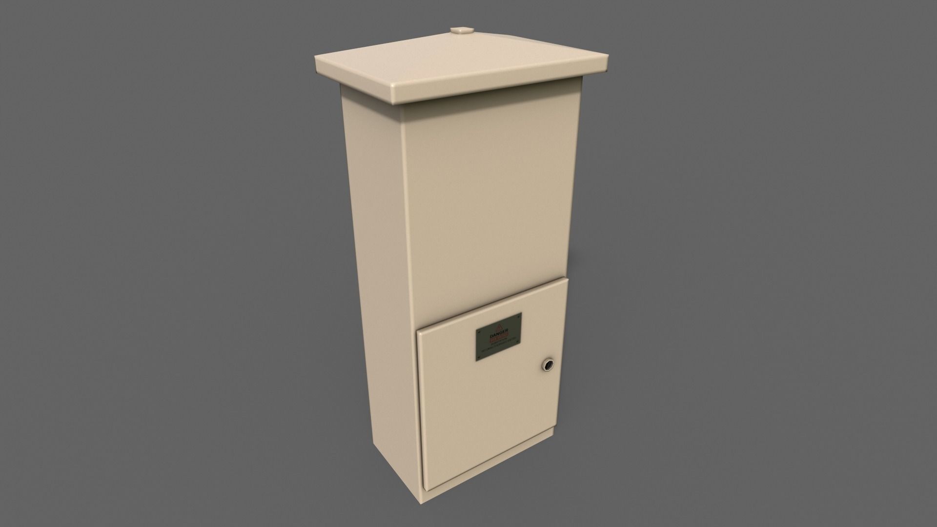 PBR Electric Box BoneWhite V4 Low-poly 3D model_2