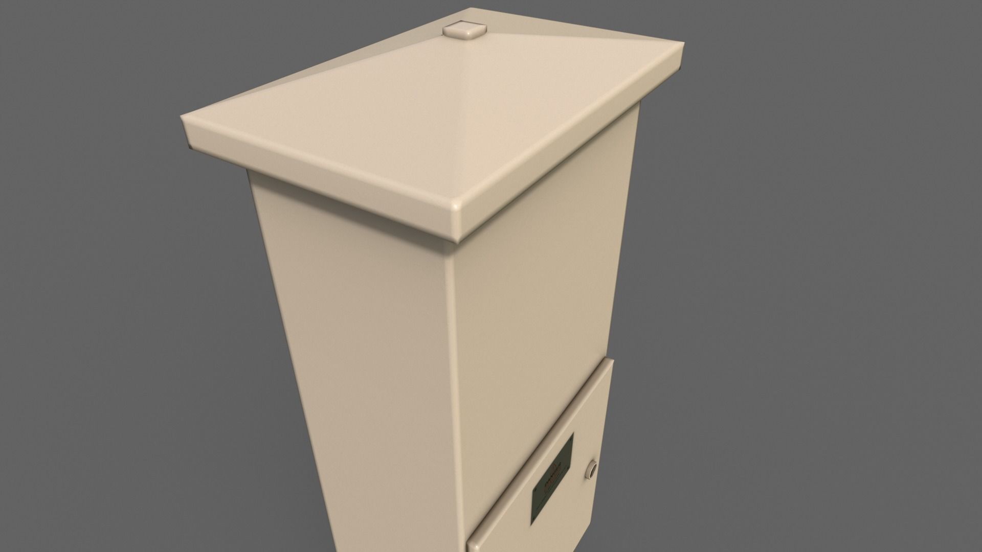 PBR Electric Box BoneWhite V4 Low-poly 3D model_4