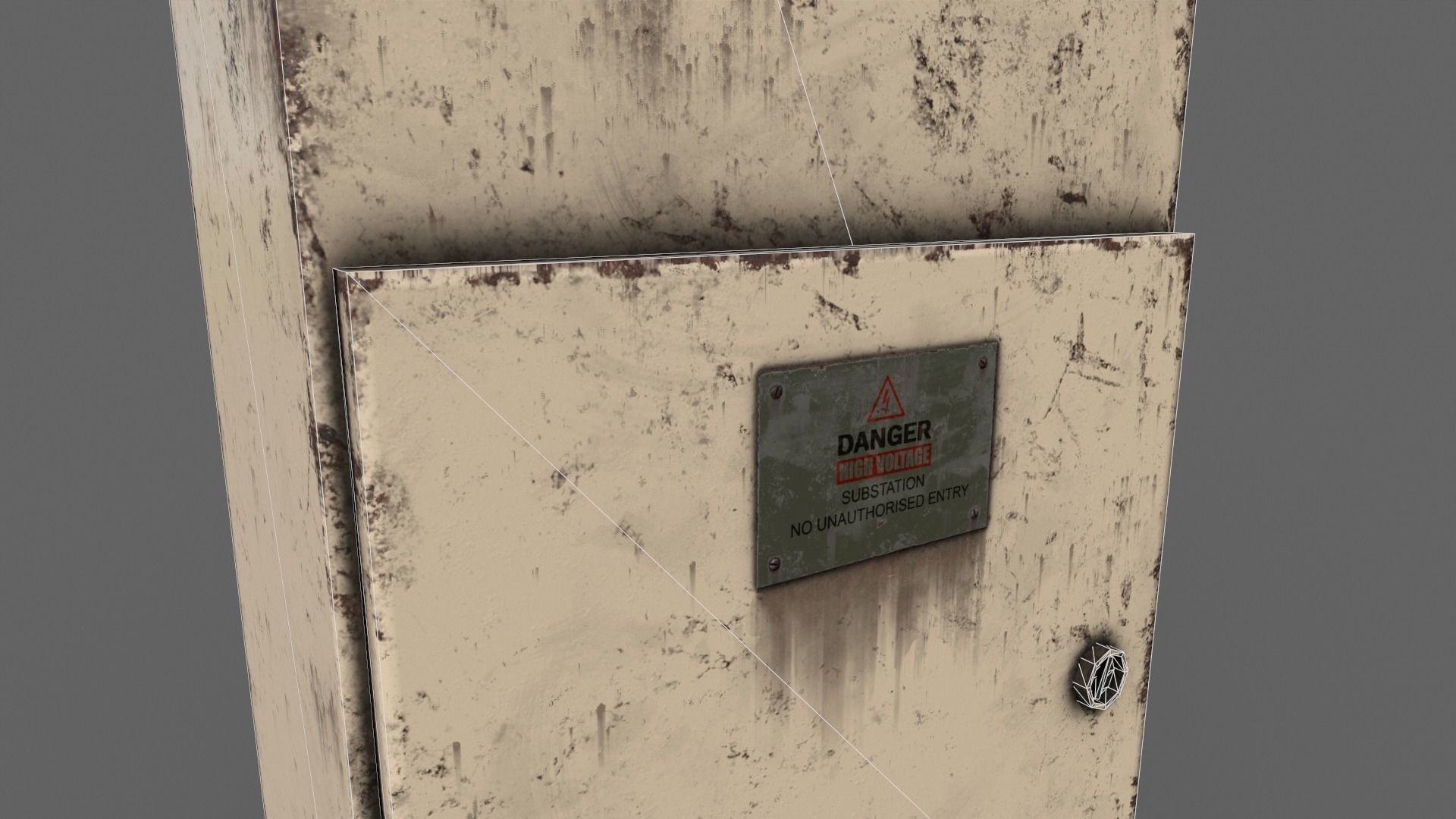 PBR Electric Box BoneWhite V4 Low-poly 3D model_17