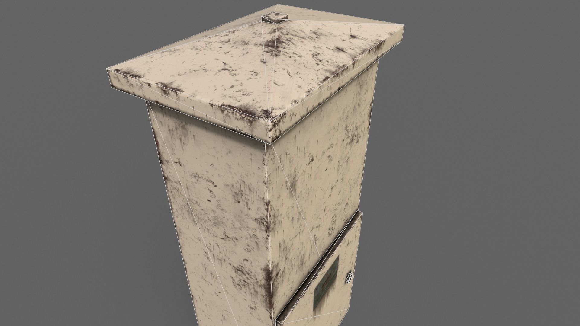 PBR Electric Box BoneWhite V4 Low-poly 3D model_18