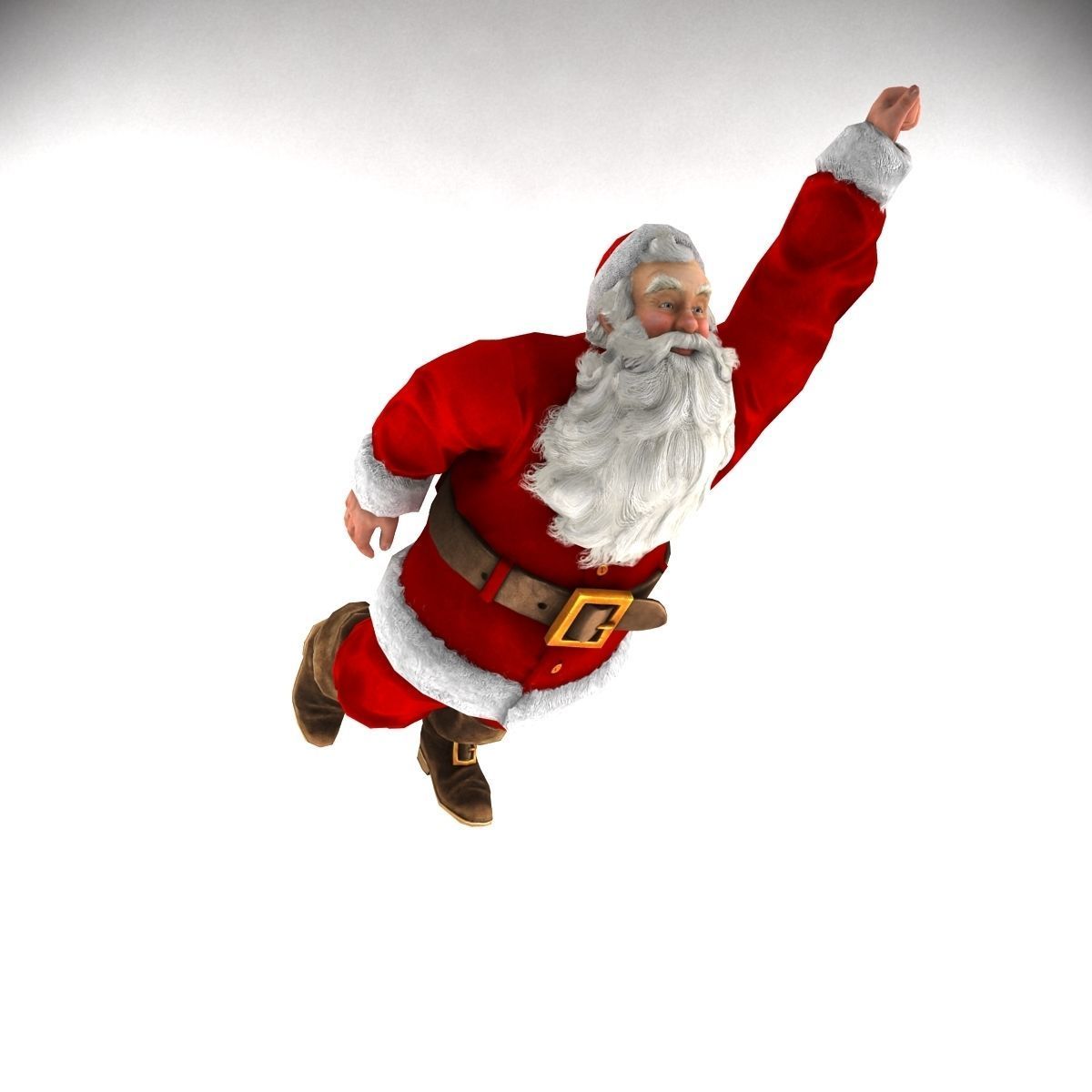 Santa Claus Rigged Low-poly 3D model_7