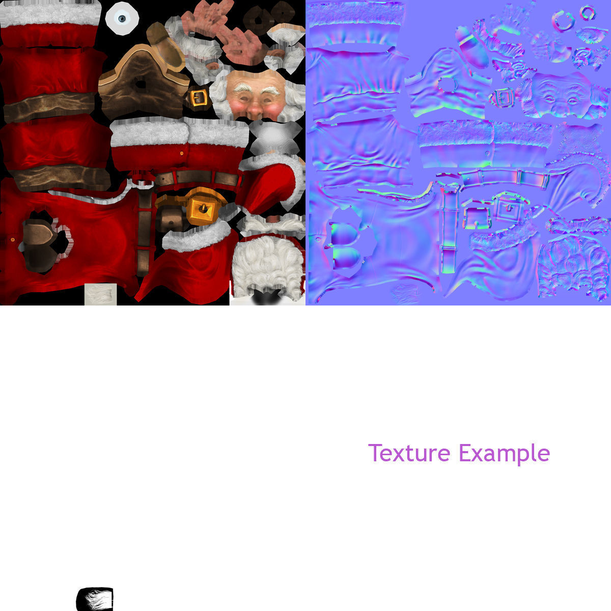 Santa Claus Rigged Low-poly 3D model_16