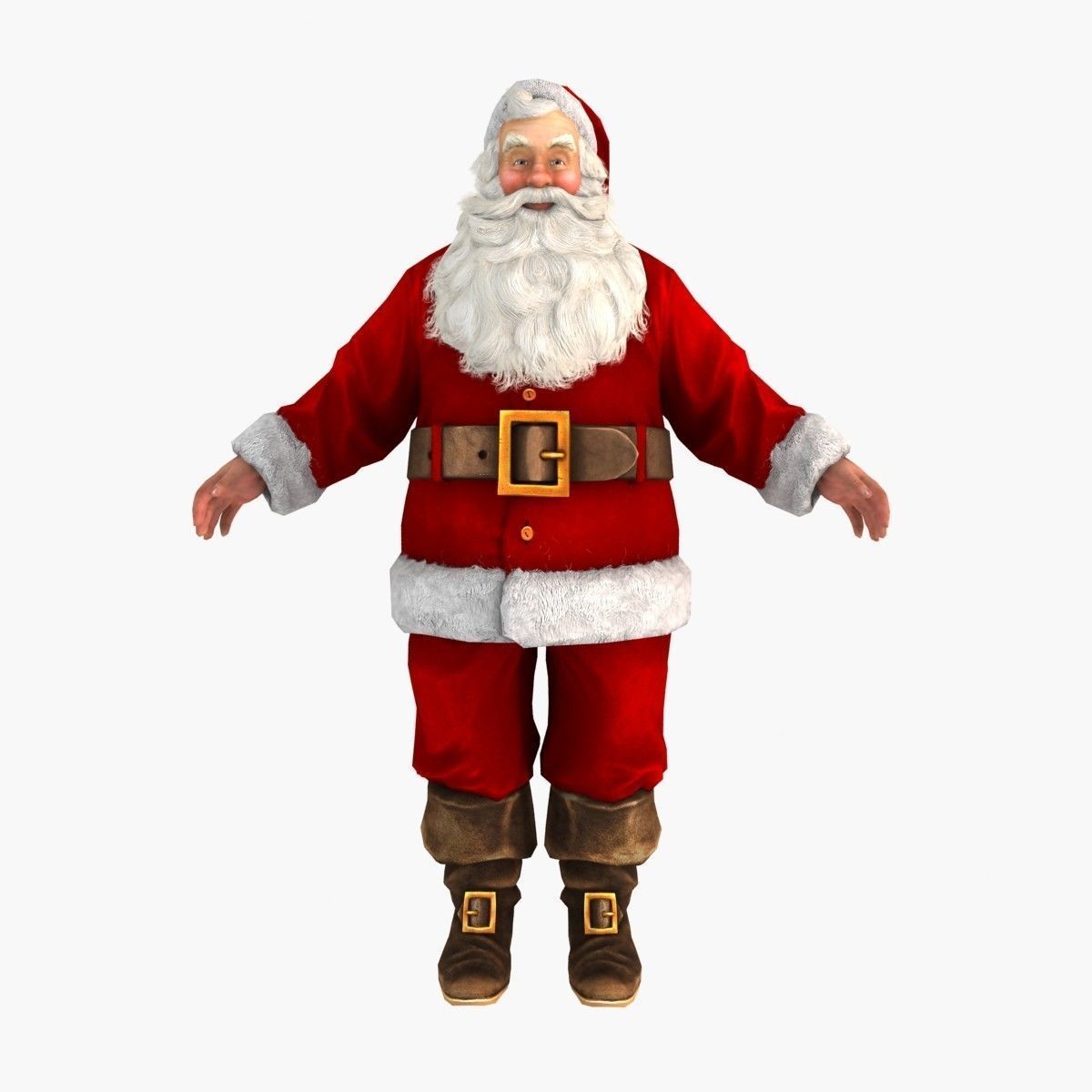 Santa Claus Rigged Low-poly 3D model_2
