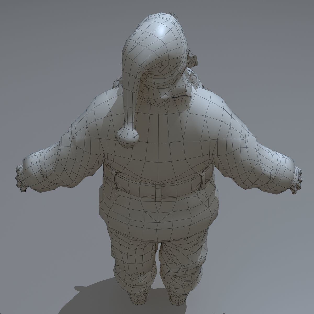 Santa Claus Rigged Low-poly 3D model_14