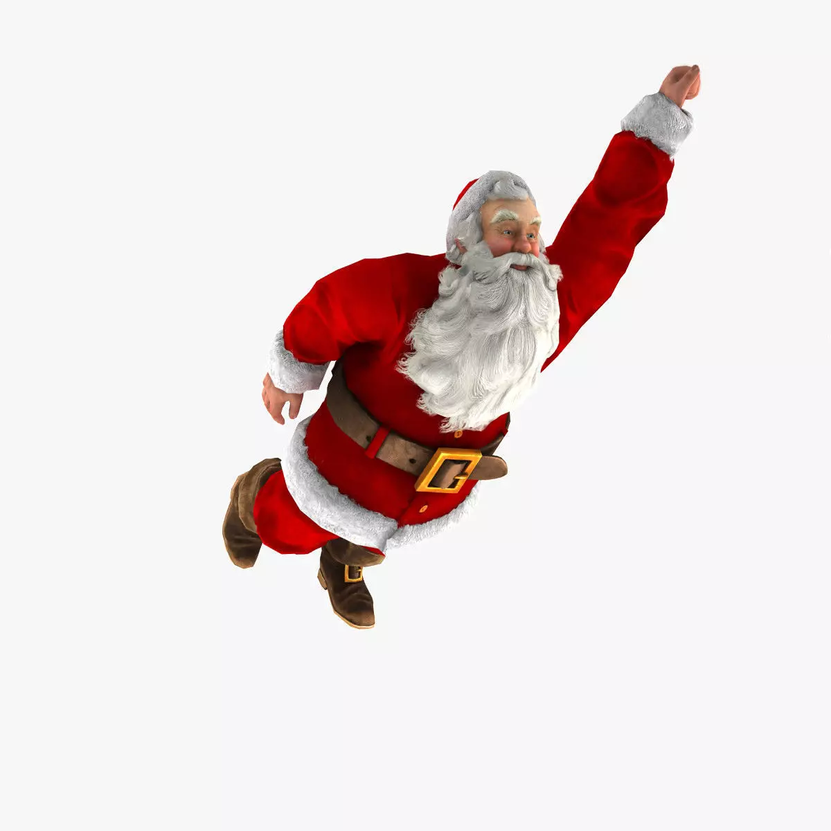 Santa Claus Rigged Low-poly 3D model_0