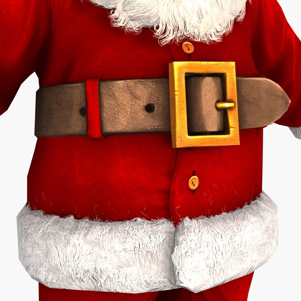 Santa Claus Rigged Low-poly 3D model_9