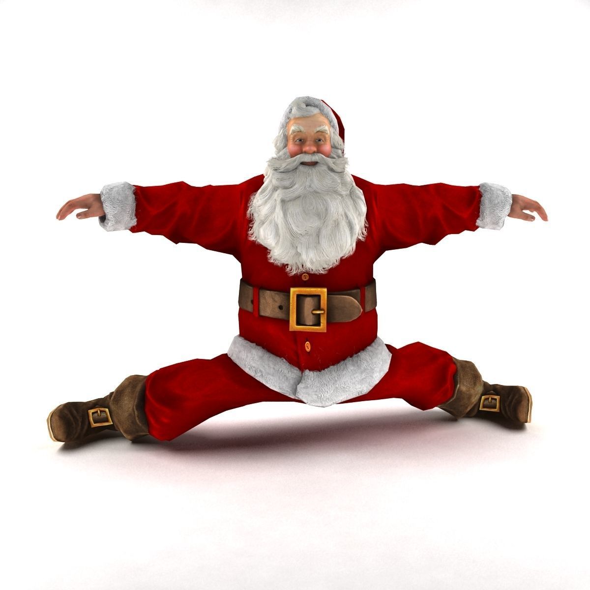 Santa Claus Rigged Low-poly 3D model_5