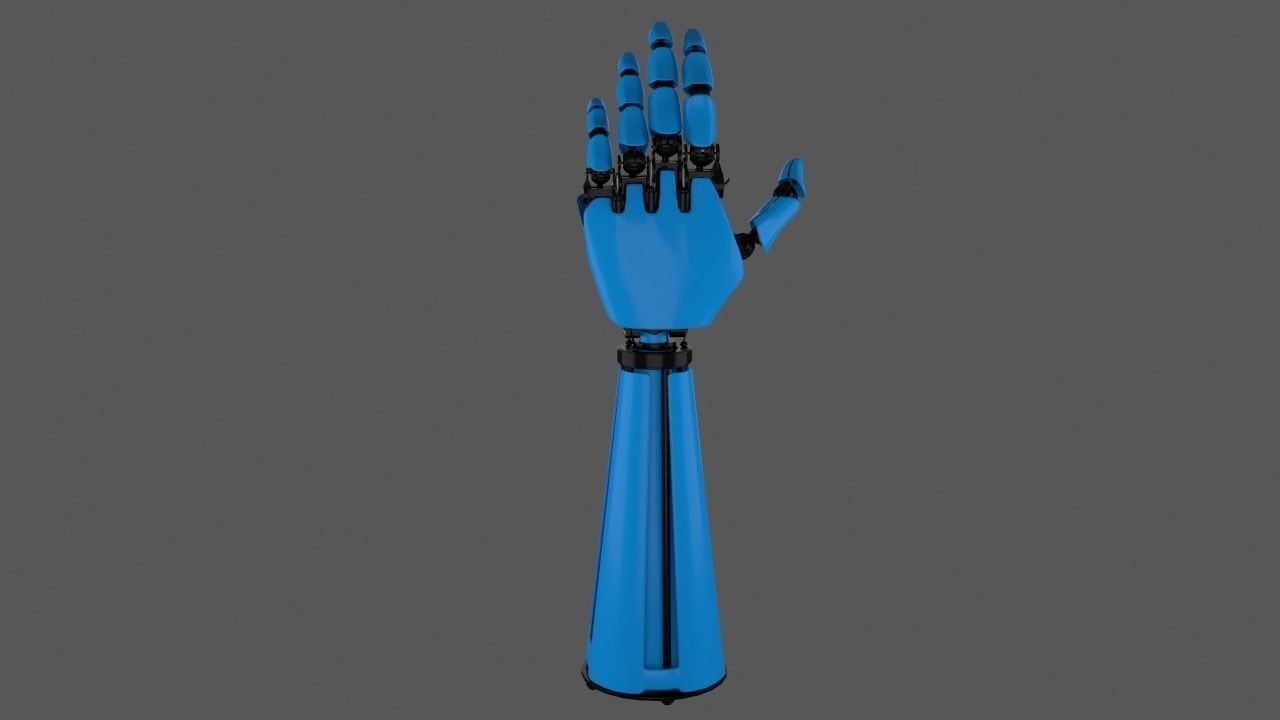 Robot Hand  Low-poly 3D model_4