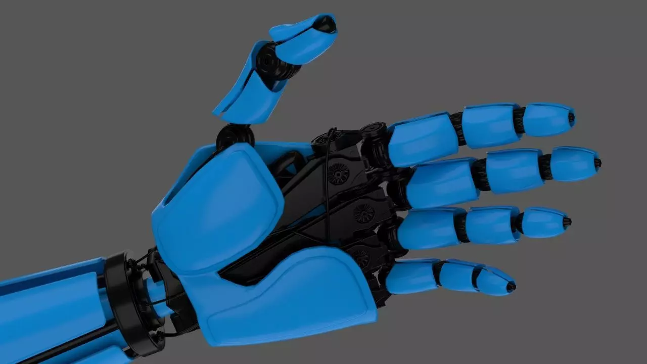 Robot Hand  Low-poly 3D model_0