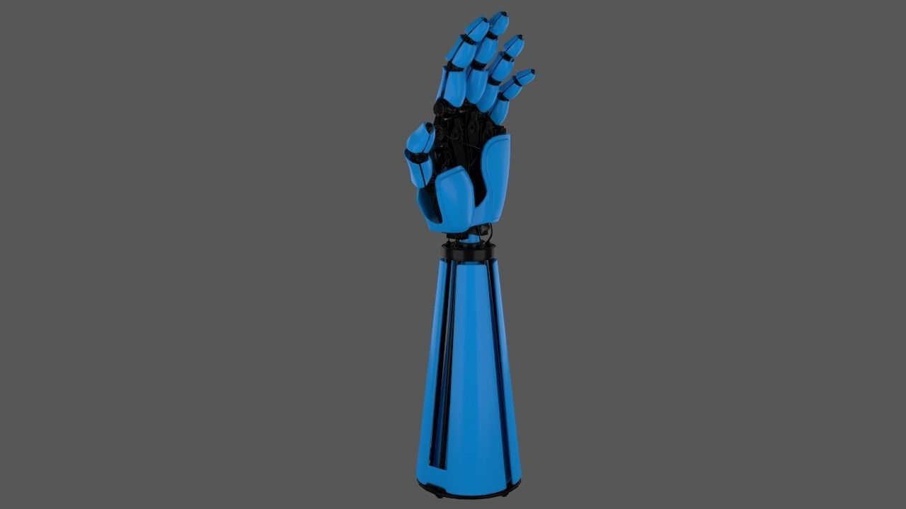 Robot Hand  Low-poly 3D model_6