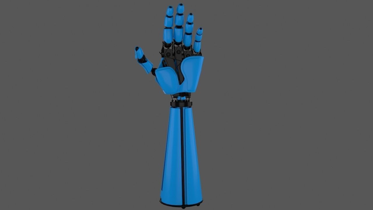 Robot Hand  Low-poly 3D model_1