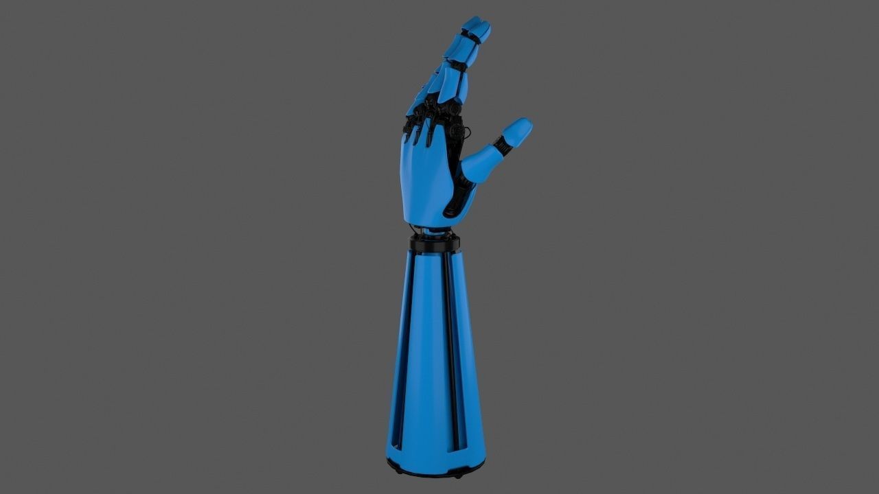 Robot Hand  Low-poly 3D model_5