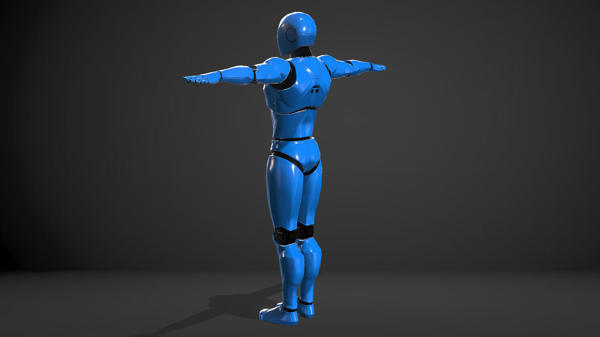 Male Robot Rigged Low-poly 3D model_10