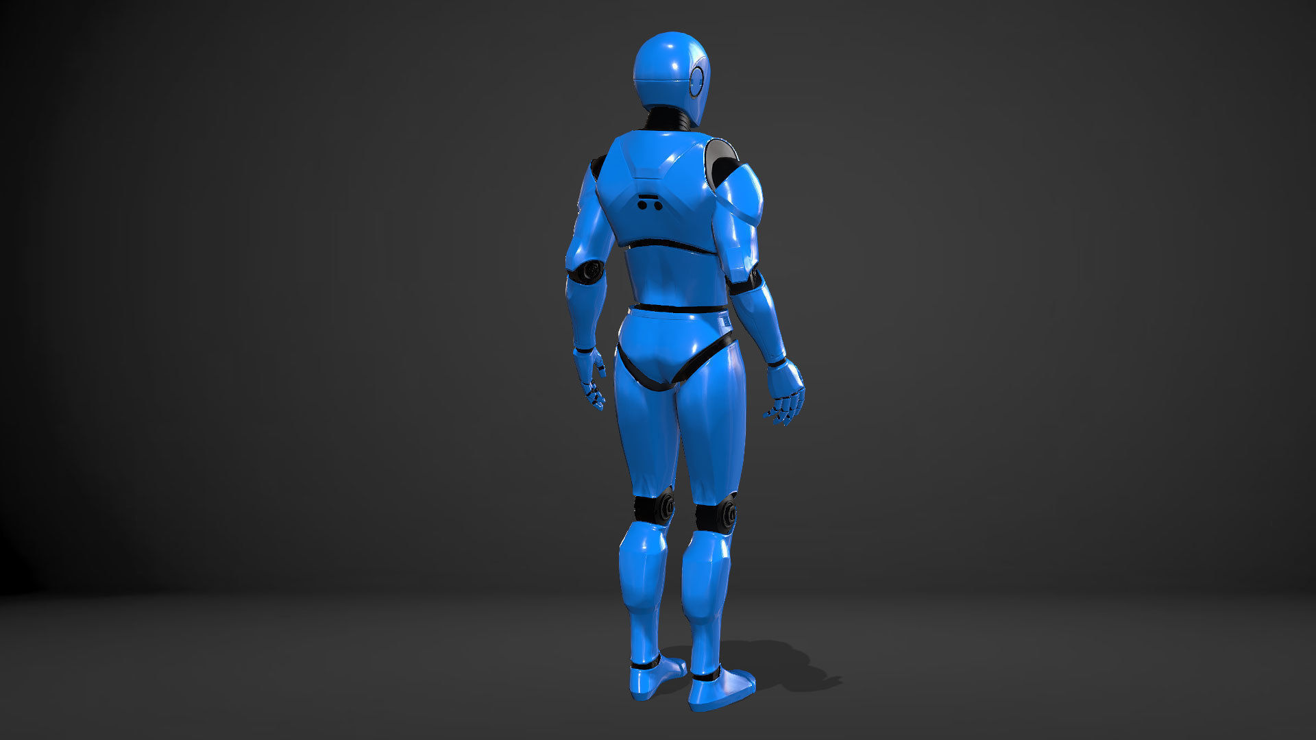 Male Robot Rigged Low-poly 3D model_4