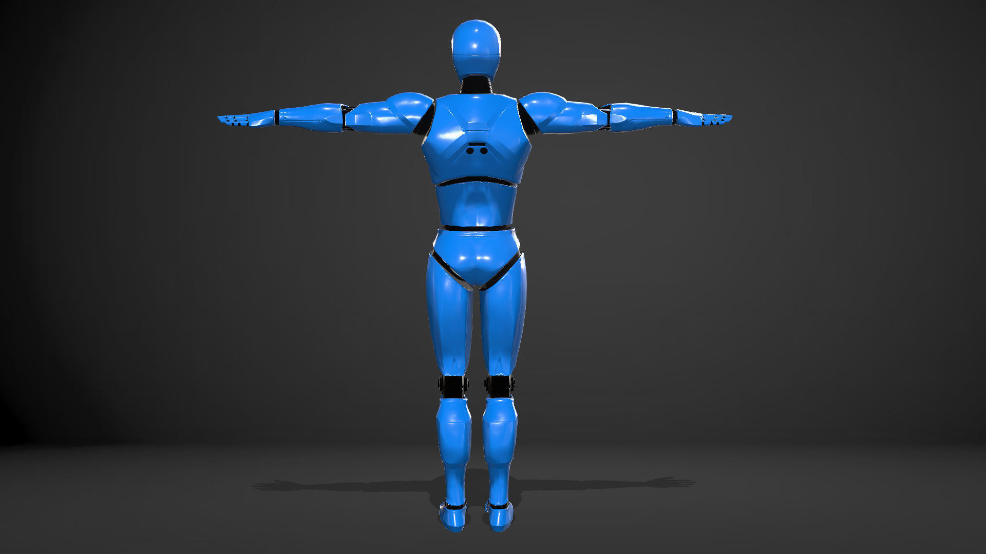 Male Robot Rigged Low-poly 3D model_9