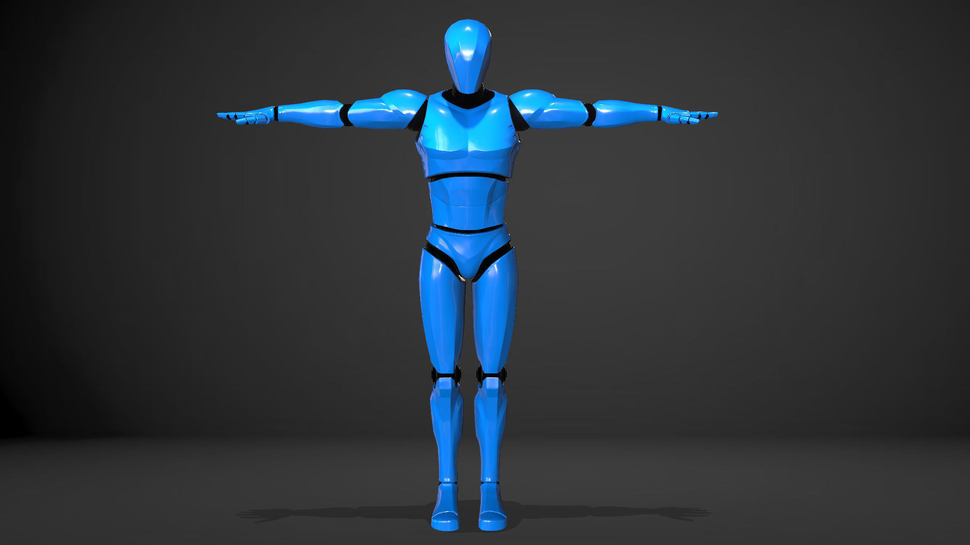 Male Robot Rigged Low-poly 3D model_8