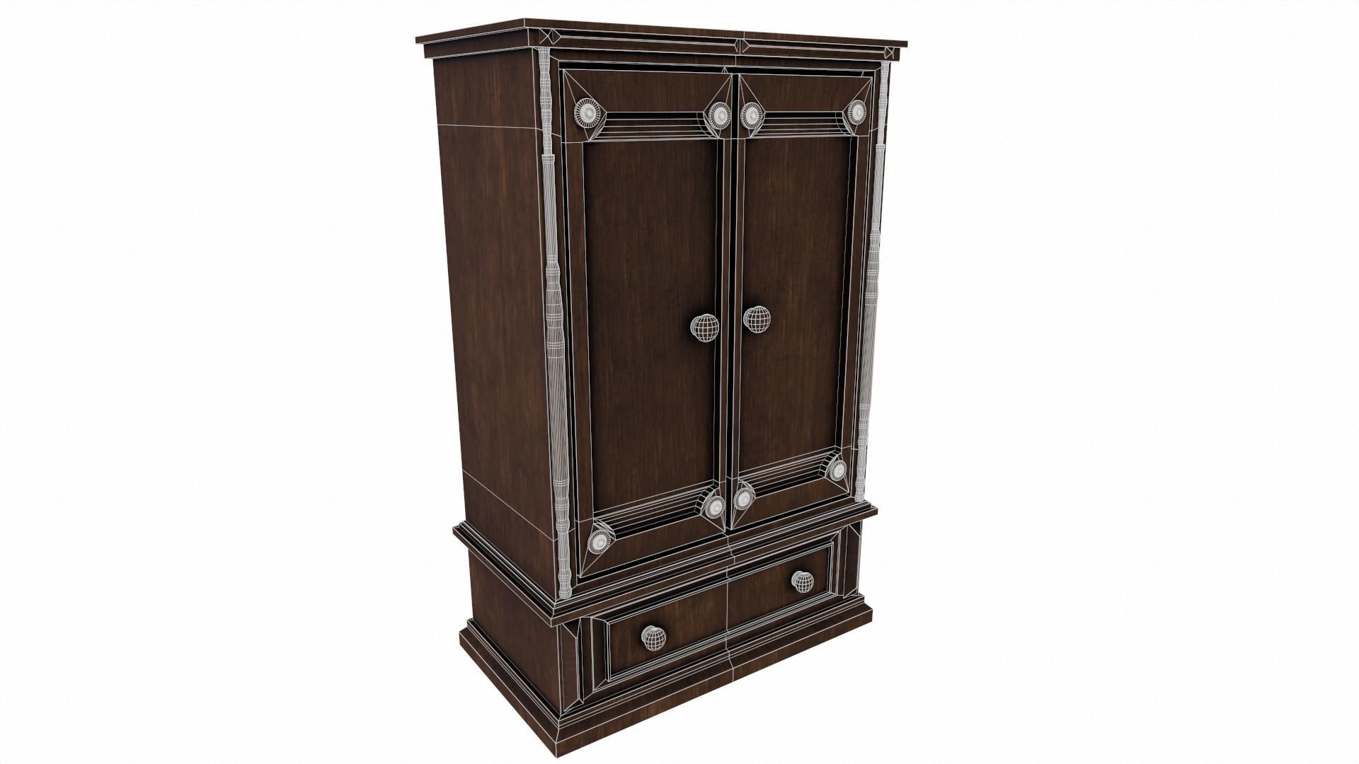 Cabinet V2 Low-poly 3D model_8