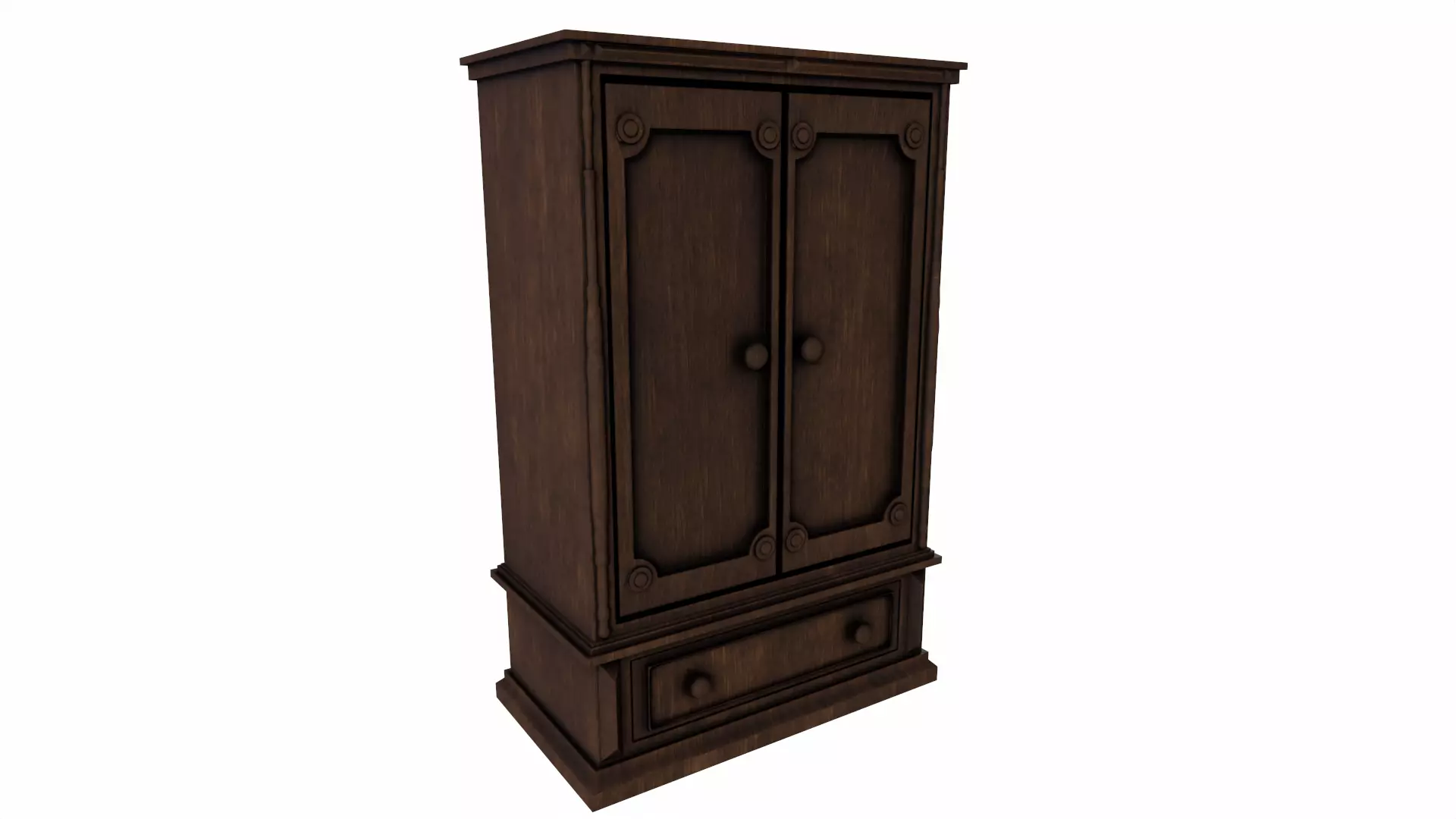 Cabinet V2 Low-poly 3D model_0