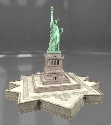  Statue of Liberty Low-poly 3D model
