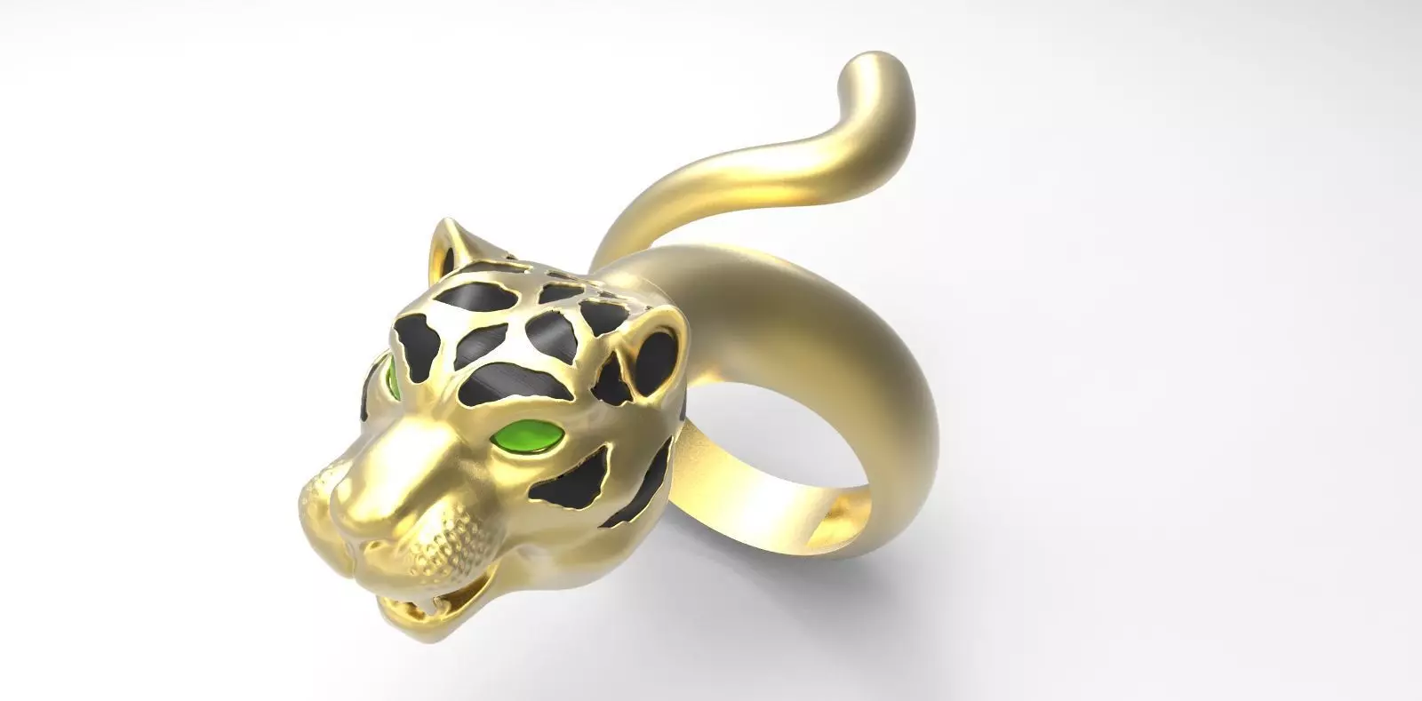 Tiger Head Ring 3D model_0