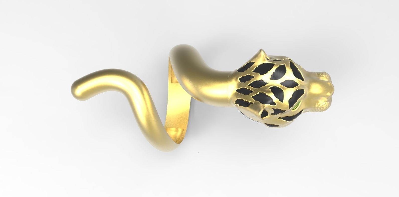 Tiger Head Ring 3D model_2