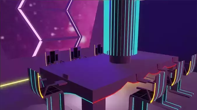 3D Space Room or Game Room