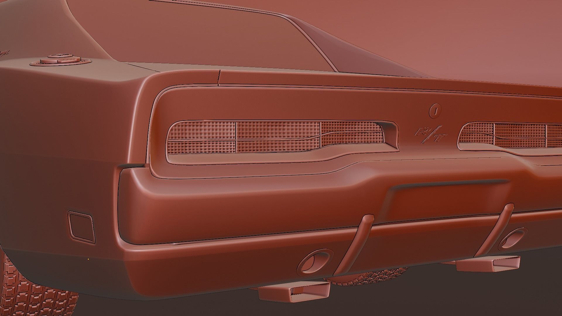 1969 Dodge Charger RT 3D model_11