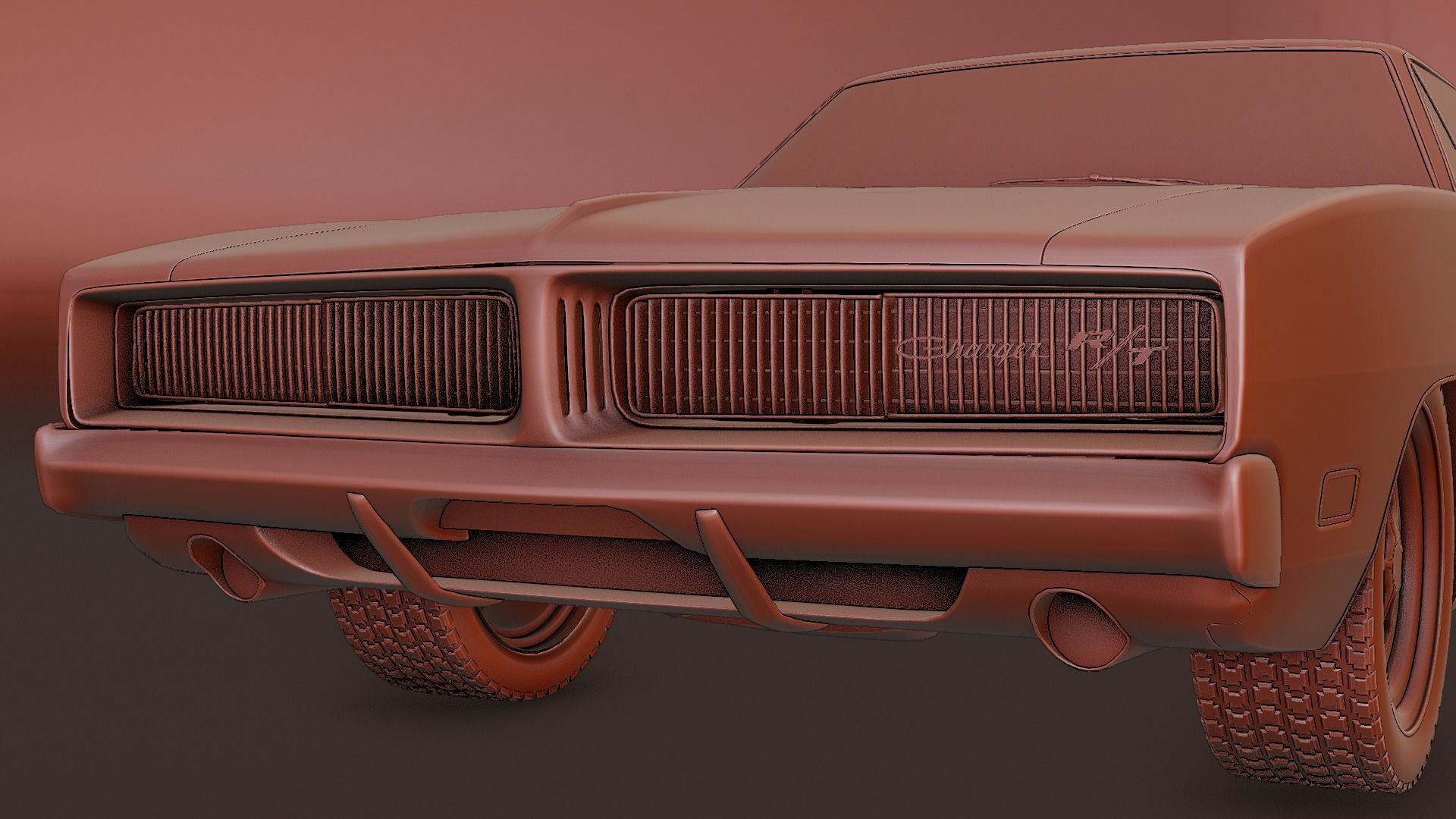 1969 Dodge Charger RT 3D model_9